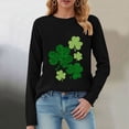 thumbnail image 2 of UngA St. Patricks Day Shirts for Women Casual Long Sleeve Lucky Irish Shamrock Paddy's Day Graphic Tees Tops,Size S, 2 of 8