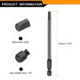 thumbnail image 2 of Uxcell 10pcs Hex Head Wrench Drill Bit 4mm(H4) Métrico 1/4" Hex Shank 4"(100mm) Longitud, 2 of 7