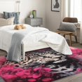thumbnail image 3 of Leopard Area Rug 6x8, Floral Rugs for Bedroom Living Room, Wildlife Carpet, Machine Washable Rug, Non Slip Soft Low Pile Rugs Large Area Rug Home Decor T6&-30, 3 of 7