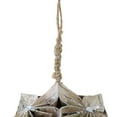thumbnail image 3 of Northlight 5” Glittered Wood Grain Flower Ball Christmas Ornament - Brown, 3 of 3