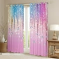 thumbnail image 2 of Castle Fairy Bling Crystal Black Out Curtains for Teens Women Men,Abstract Gradient Curtains Pack Of 2 (42X63 Each),Ombre Bling Glitter Bedroom Curtains,Luxury Bedroom Decor, 2 of 6