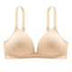 thumbnail image 1 of Gibobby Sujetadores para mujer Moda para mujer Color sólido Sexy Deep V Reunidos Sin anillo de Ropa interior(Beige,CH), 1 of 2
