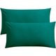thumbnail image 1 of FLXXIE Paquete de 2 fundas de almohada estándar de microfibra, 1800 fundas de almohada súper suaves con cierre de sobre, fundas de almohada resistentes a las arrugas, la decoloración y las manchas par, 1 of 4