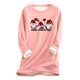 thumbnail image 2 of Puntoco Moda para mujer Estampado de Navidad Manga regular Otoño Invierno Suelta Vacaciones Casual Manga Cuello redondo Camisa tops Puntoco Puntoco-2789, 2 of 4