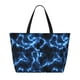thumbnail image 2 of Fotbe Blue Lightning Bolsa de Viaje para Playa - Resistente al Agua, Bolsa Tote de Gran Capacidad y Ligera con 7 Bolsillos para Mujeres y Hombres, 2 of 7