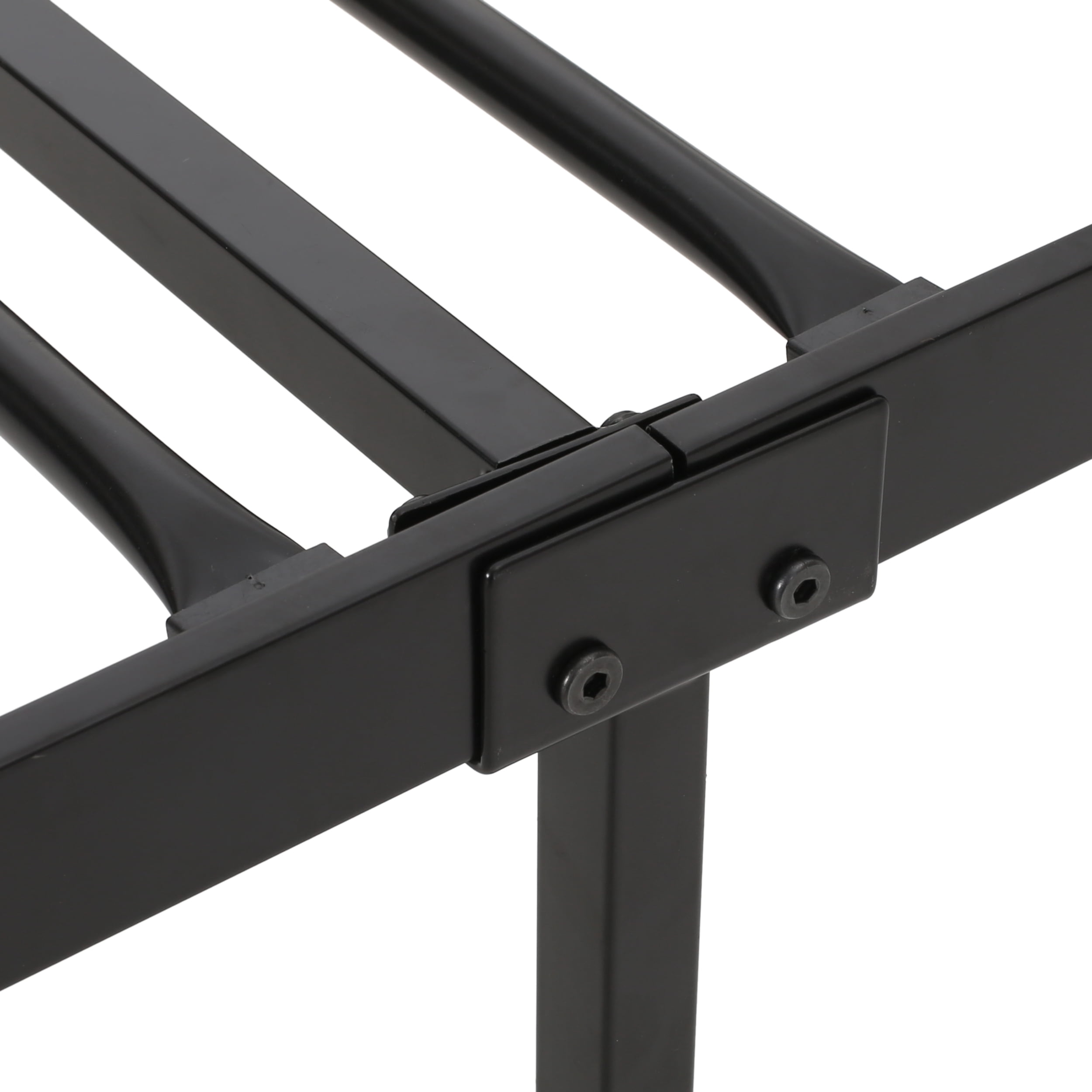 Noble House Ewelina Modern Twin-Size Iron Geometric Low-Profile Bed Frame, Flat Black