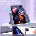 thumbnail image 3 of Magnetic Case for iPad Pro 11 Inch 2022 (4th Gen) / 2021 (3rd Gen) / 2020 (2nd Gen), Rotating Detachable Case, Auto Sleep/Wake, Transparent Hard Back Cover for ipad Pro 11 Inch, 3 of 7