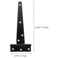 thumbnail image 2 of AURARMLET 1Pc Black Durable Heavy Duty Door Hinges Triangle Shape Metal Gate Accessories, 2 of 7