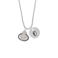 thumbnail image 2 of Delight Jewelry Keep Calm Big Sister is Here Silvertone Script Initial Disc - O - Charm Necklace, 20"+3", 2 of 4