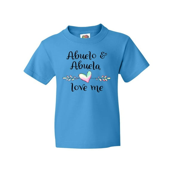 Inktastic Abuelo and Abuela Love Me- Heart Grandchild Youth T-Shirt