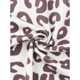 thumbnail image 5 of INSPIRE CHIC Womens Pajama Set Short Sleeves Ruffle Loose Fit Round Neck Ruffled Hem Delicate Loungewear Shirt and Shorts 2 Pcs XL Coffee, 5 of 6