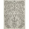 thumbnail image 2 of Zarris, Chariklia 19x24 White Modern Wood Framed Museum Art Print Titled - Peacock Damask I, 2 of 4