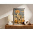 thumbnail image 2 of Cheetah in Desert Sunset Minimalist Poster Wildlife Animal Art Print Abstract Nature Poster - Poster Unframed, 2 of 3