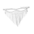thumbnail image 3 of Tachiuwa Rhinestone Tassel Masquerade Decor Long Tassel Veils for Dress up Party Silvery, 3 of 9