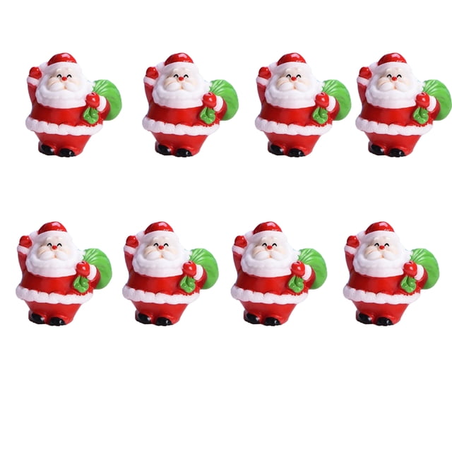 Figura Decoración Mesa de Navidad Decoración Santa Claus Figura Árbol de Navidad Figura Regalo Adornos en miniatura Accesorios de bricolaje 8 piezas Zhivalor HFP-0345