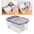 thumbnail image 4 of Contenedor de arroz de 10 litros, organizador de cocina para despensa con tapas selladas, grano para Gris, 4 of 9