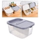 thumbnail image 4 of Contenedor de arroz de 10 litros, organizador de cocina para despensa con tapas selladas, grano para Gris, 4 of 9