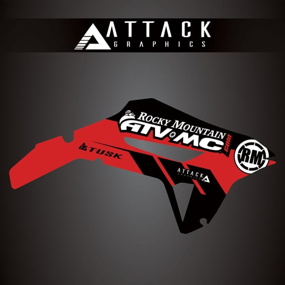 Attack Graphics Renegade Radiator Shroud Decal Red for Honda CRF450R 50TH Anniversary Edition 2023