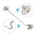 thumbnail image 4 of Unique Bargains 8 Inch Hook Eye Latch, 2 Pack Stainless Steel Privacy Hook and Eye Latch Gate Latch Lock, Silver Tone, 4 of 6