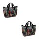thumbnail image 2 of Bolsa de almacenamiento de herramientas Riwesomey multibolsillo duradera color de flor gris 2piezas, 2 of 6