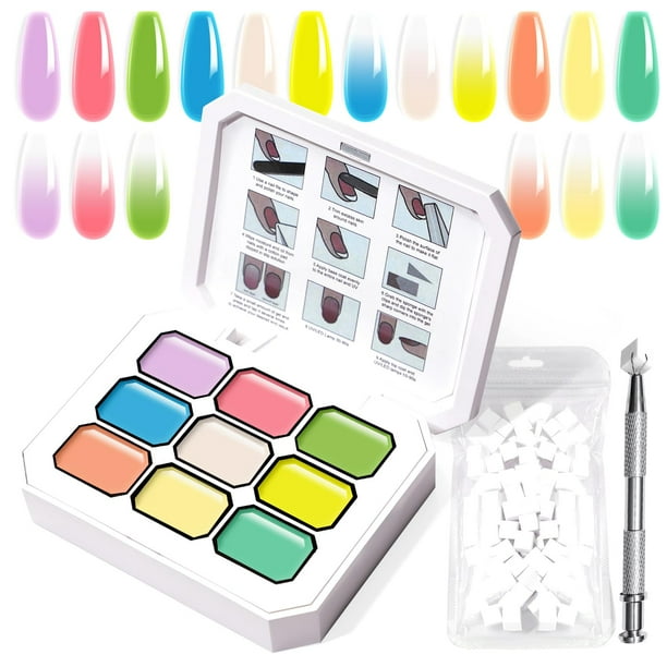 Kit de gel para uñas U-Shinein Gel de pintura degradada, juego de 9 colores