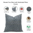 thumbnail image 2 of Fabdivine Handmade Thick Linen Outdoor Pillow Cover 22x22 Dark Blue Floral Hotel Boho Cushion, 2 of 5