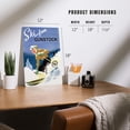 thumbnail image 4 of Gunstock, Ski Fun, Vintage Skier (12x18 Aluminum Art, Indoor Outdoor Metal Sign Decor), 4 of 5