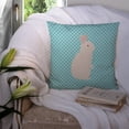 thumbnail image 3 of Carolines Treasures BB8139PW1414 New Zealand White Rabbit Blue Check Fabric Decorative Pillow, 14 x 14 in., 3 of 4