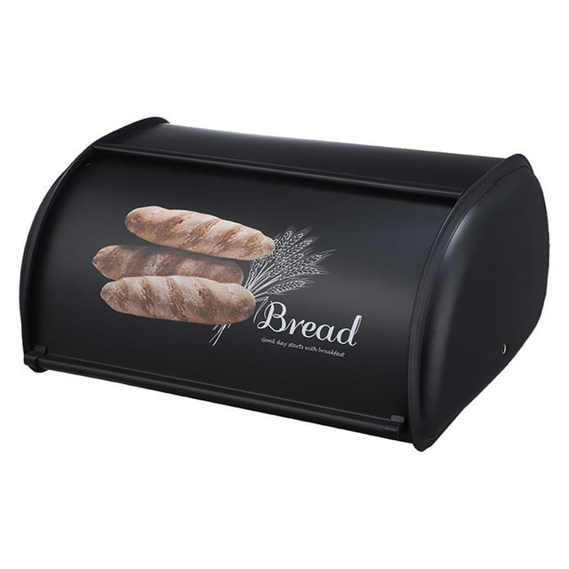 Metal Bread Box Snack Storage Box Bread Bin Holder Large Capacity
