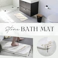 thumbnail image 6 of Evideco French Home Goods Stone Mat Marble Elegant Elaborate White Diatomaceus Earth Bath Rugs, 24 x 16, Non-Slip Backing, 6 of 8