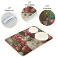 thumbnail image 4 of Elegant Cat and Tulip Flower Dish Drying Mat 18x24 Absorbent Microfiber Draining Rack Pad for Kitchen Counter Sink, 4 of 8
