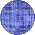 thumbnail image 1 of Ahgly Company Machine Washable Indoor Round Oriental Blue Industrial Area Rugs, 6' Round, 1 of 4