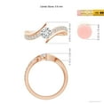 thumbnail image 5 of ANGARA Natural Diamond Twin Shank Bypass Engagement Ring in 14K Rose Gold for Women (Size-5.6mm| Color-H| Clarity-SI2) | April Birthstone, Anniversary, Jewelry Gift for Women | Natural Diamond Ring, 5 of 9