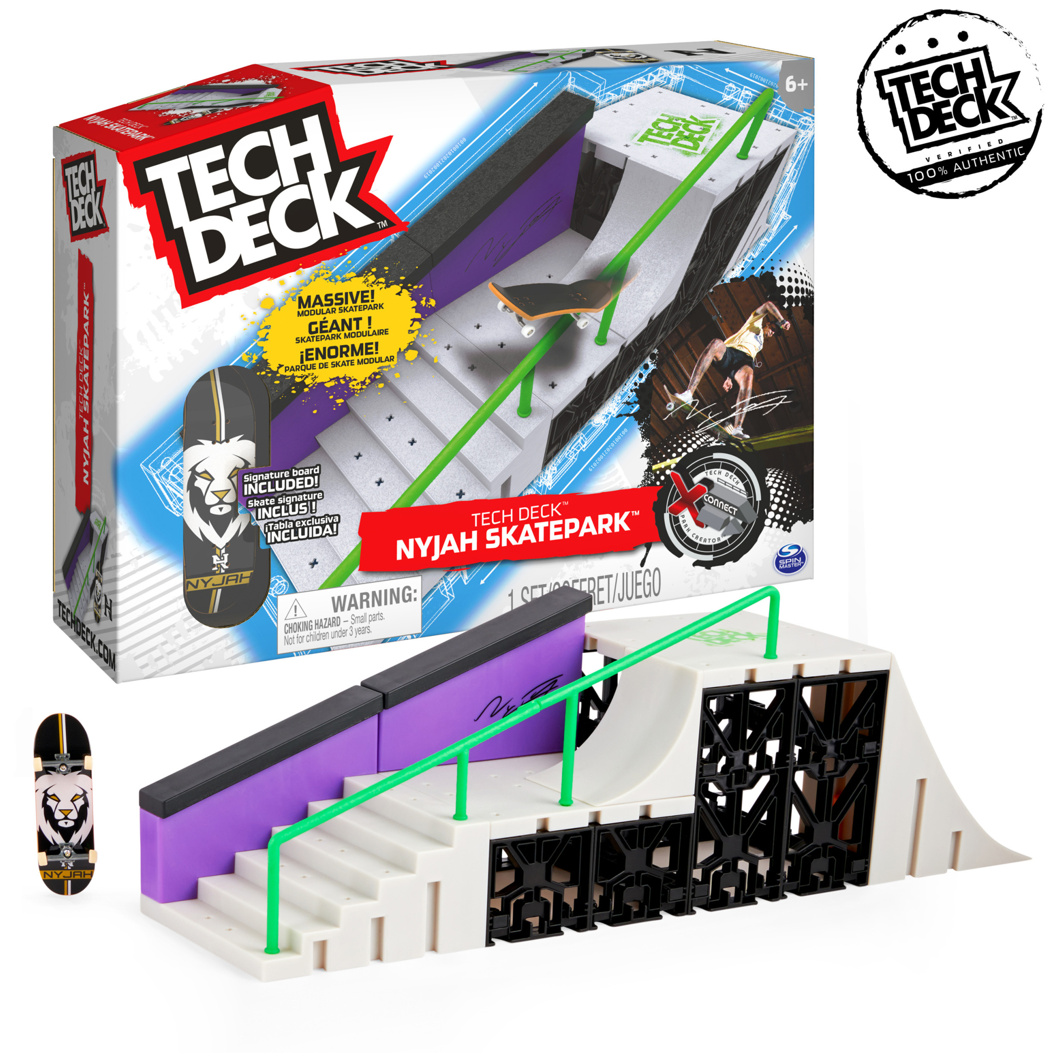 Tech Deck Nyjah Skatepark X Connect Fingerboard Skate Park Playset 