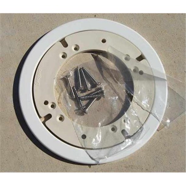 Replacement Toilet Floor Mounting Bracket with Mounting Hardware, White