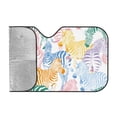 thumbnail image 2 of Kdxio Zebra Colourful Print Windshield Sun Shade, Foldable Sun Blocker for Car,Truck,SUV Automotive Interior Sun Protection,Reflective Shade for Front Windshield(Medium), 2 of 7