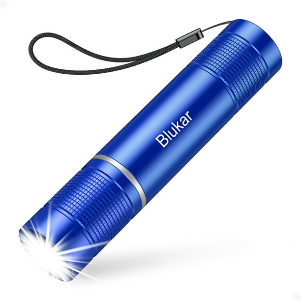 Linterna recargable Blukar, 2000 L, altos lúmenes, 1800 mAh, azul
