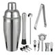 thumbnail image 2 of Kit completo de cócteles, juego de coctelera de 750 ml, herramientas de barra de acero inoxidable 304 de 12 piezas, incluye soporte y accesorios necesarios, perfecto para entusiastas de los cócteles, 2 of 8