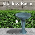 thumbnail image 6 of Sunnydaze Grecian Column Freestanding Glass Fiber Reinforced Concrete Outdoor Bird Bath, Green, 6 of 20