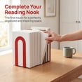 thumbnail image 5 of REGALWOVEN Decorative Metal Bookends, Compact Hollow Book Ends for Shelves, Non-Skid Book Decor, 2Pcs or 6Pcs Red 5.5"L x 3.7"W x 2.2"H,6Pcs, 5 of 5