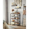 thumbnail image 5 of 5 Tier Shoe Rack Shoe Organizer for Closet Entryway with 4 Fabric Shelves and Top for Bags Shoe Shelf Steel Frame Industrial, 5 of 5