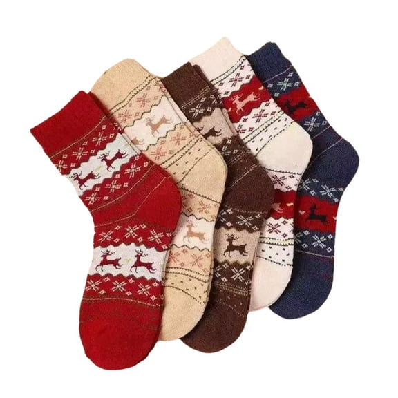 Christmas Terry Socks -calf Soft Thickened Warmth Autumn and Winter