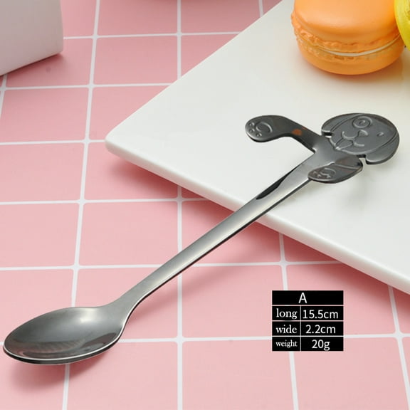 Dengmore Cute Dog Spoon Long Handle Spoons Flatware Coffee Drinking Tools Kitchen Gadget for Kitchen