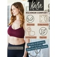 thumbnail image 5 of Kalon 4 Pack Women's Demi Wireless Padded Bralette Hook and Eye Bra Back, 5 of 9