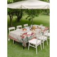 thumbnail image 3 of Outdoor Tablecloth with Umbrella Hole and Zipper, Christmas Elk Rectangle Table Cloth 60x120 Inch Waterproof Tablecloth, Xmas Pine Cones Gifts Snowflake Rustic Picnic Table Cover for Patio Camping, 3 of 7