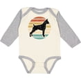 thumbnail image 3 of Inktastic Boxer Dog Vintage Silhouette Boys or Girls Long Sleeve Baby Bodysuit, 3 of 5