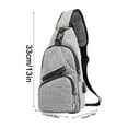 thumbnail image 2 of Waterproof Sling Bag For Men Women Crossbody Chest Bag Daypack Lightweight Multipurpose Shoulder Bag Backpack With USB Port, 2 of 17