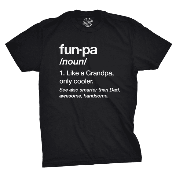 Mens Funpa Definition T shirt Funny Grandpa Gift Fathers Day Papa Graphic Tee Graphic Tees