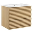thumbnail image 2 of Modway Render 24" Wall-Mount Bathroom Vanity in Oak White, 2 of 9