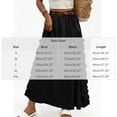 thumbnail image 4 of Jsaierl Women's Casual Cargo Maxi Skirt, Elastic Waist Ruched Long Skirt with Side Pockets, Breathable A-Line Skirt for Streetwear Outdoor Daily Wear, 4 of 6